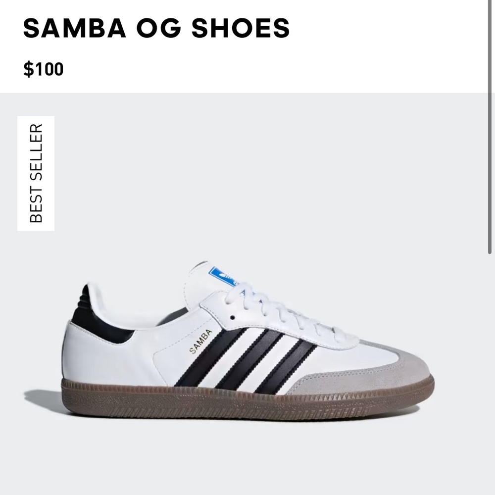 White Adidas sambas